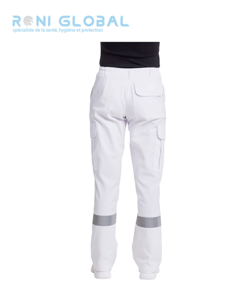 Pantalon ambulancier femme rétroréfléchissant en coton et polyester, ceinture élastique et 7 poches - AMBULANCIER FEMME REMI CONFECTION