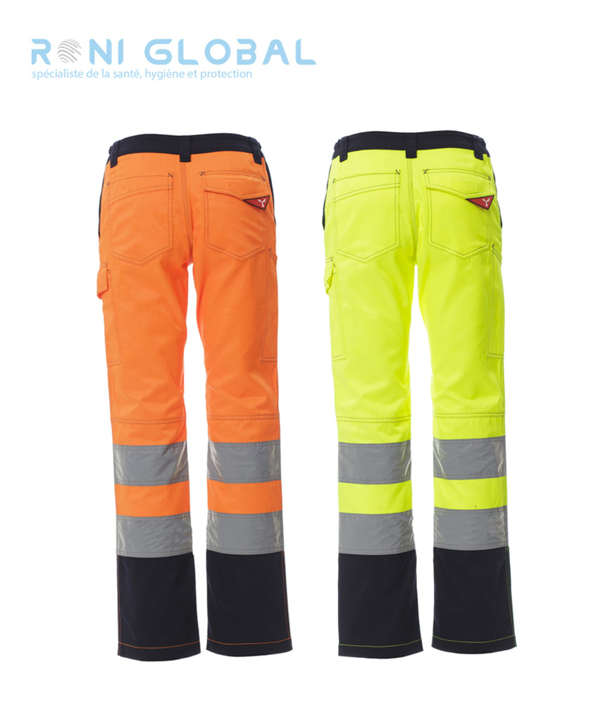 Pantalon de sécurité haute visibilité femme multi-saison, en coton et polyester 6 poches CLASS 3 - CHARTER LADY PAYPER