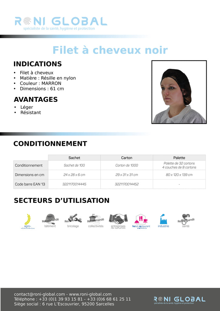 Filet à cheveux 0515844 (1000 pièces)
