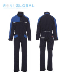 Combinaison de travail bicolore homme coupe droite, en polyester et coton 6 poches - PROMOTECH PAYPER