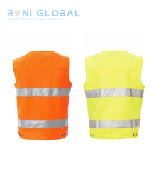Gilet de sécurité homme haute visibilité, coupe droite en coton et polyester CLASS 2 - MASTER PAYPER
