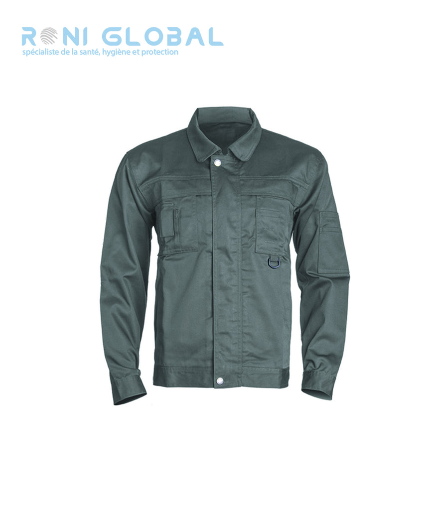 Veste de travail col chemise avec porte-badge en polyester/coton 8 poches - CLASS COVERGUARD