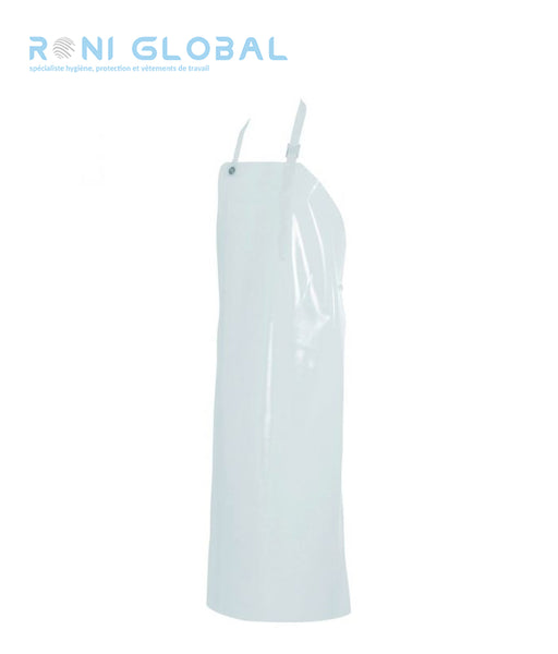 Tablier de protection blanc unisexe réglable en PVC - PARME ROBUR