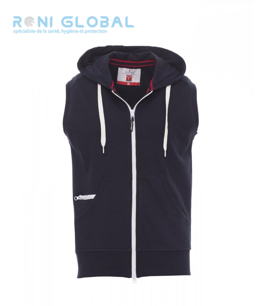 Sweat de travail homme sans manches, avec capuche en coton et polyester 3 poches - BOXER+ PAYPER