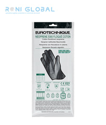 Gant de protection chimique modérée à haute enduit au néoprène noir flocké TYPE B - EUROCHEM NE5310 COVERGUARD (boîte de 10 paires)