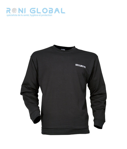 Sweat de sécurité manches longues, col rond, en coton, polyester et élasthanne - SWEAT-SHIRT SECURITE CITYGUARD