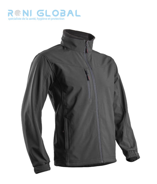 Veste de travail coupe-vent et imperméable Softshell en polyester et élasthanne + micro polaire 6 poches - YANG II COVERGUARD