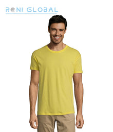 T-shirt de travail unisexe manches courtes, col rond, en jersey coton semi-peigné - REGENT SOL'S