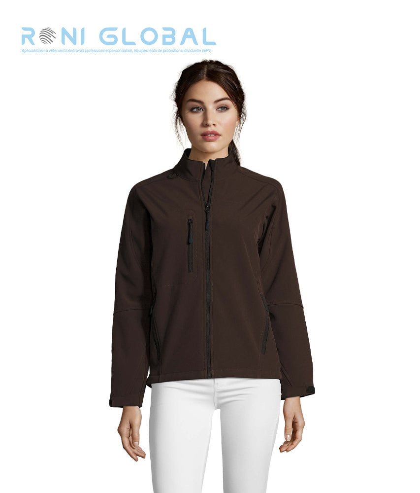 Veste de travail femme Softshell polaire, imperméable et respirant, en polyester/élasthanne 3 poches - ROXY SOL'S