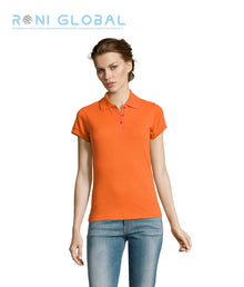 Polo de travail femme manches courtes, en maille piquée coton/polyester - PRIME SOL'S