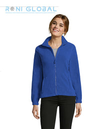 Veste de travail femme micro polaire, anti-bouloche, coupe ajustée, en polyester 2 poches - NORTH SOL'S