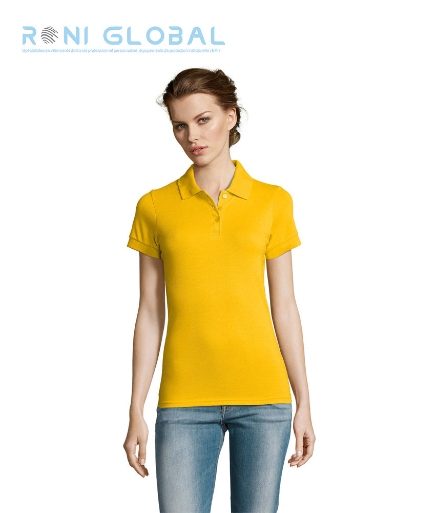 Polo de travail femme manches courtes, en maille piquée coton/polyester - PRIME SOL'S