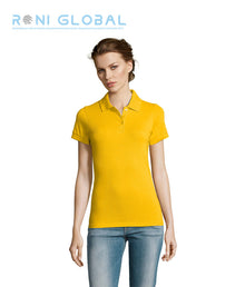 Polo de travail femme manches courtes, en maille piquée coton/polyester - PRIME SOL'S