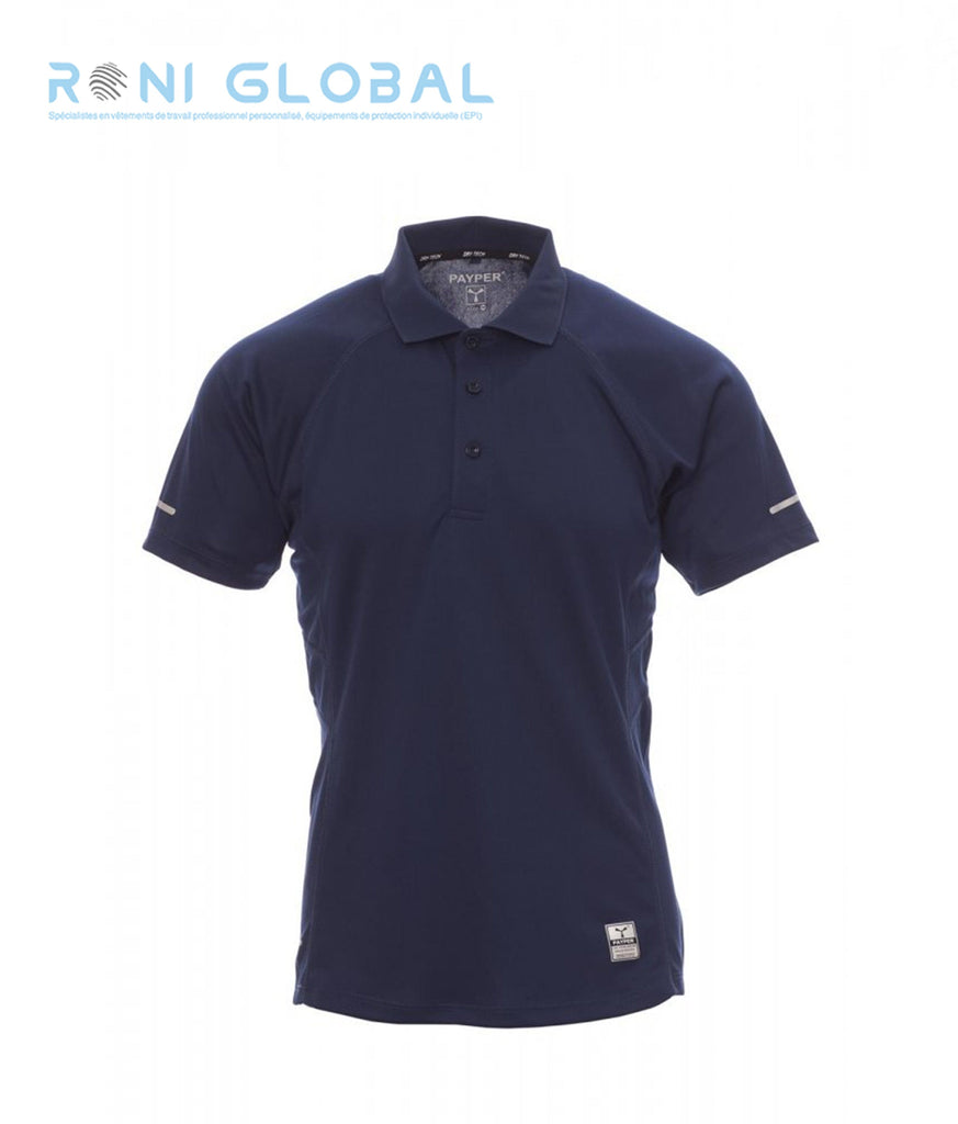 Polo de travail homme, respirant et coupe droite en polyester - TRAINING PAYPER