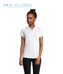 Polo de travail femme manches courtes, en maille piquée coton/polyester - PRIME SOL'S