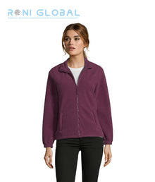 Veste de travail femme micro polaire, anti-bouloche, coupe ajustée, en polyester 2 poches - NORTH SOL'S