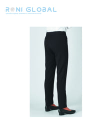 Pantalon de travail noir femme en polyester coupe slim 2 poches - ARÔME ROBUR