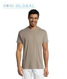 T-shirt de travail unisexe manches courtes, col rond, en jersey coton semi-peigné - REGENT SOL'S