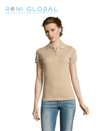 Polo de travail femme manches courtes, en maille piquée coton/polyester - PRIME SOL'S