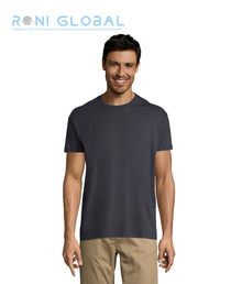 T-shirt de travail unisexe manches courtes, col rond, en jersey coton semi-peigné - REGENT SOL'S