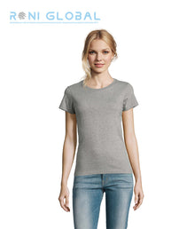 T-shirt de travail femme manches courtes, col rond, en jersey coton semi-peigné - IMPERIAL SOL'S