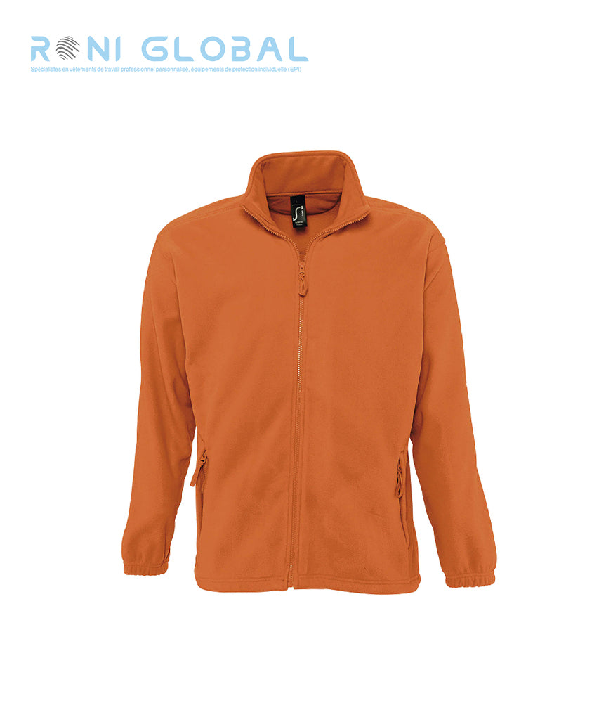 Veste de travail homme micro polaire, anti-bouloche, coupe ajustée, en polyester 2 poches - NORTH SOL'S