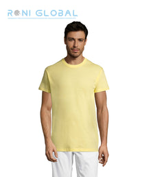 T-shirt de travail unisexe manches courtes, col rond, en jersey coton semi-peigné - REGENT SOL'S