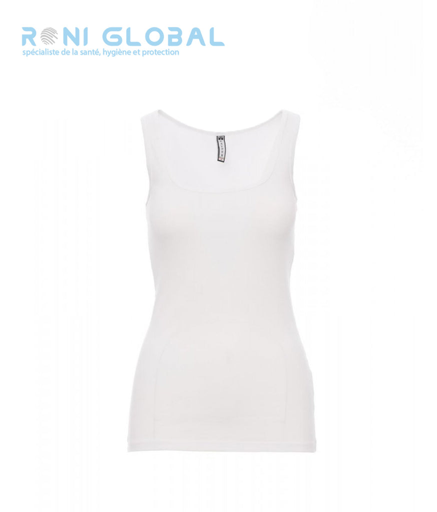 Maillot de travail femme, coupe droite en coton - LOOK PAYPER