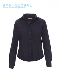 Chemise de travail femme manches longues coupe droite en coton et polyester - BRIGHTON LADY PAYPER
