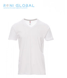 T-shirt de travail homme manches courtes, encolure en V, coupe droite en coton - V-NECK PAYPER