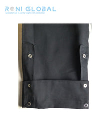 Pantalon de travail noir unisexe avec entrejambe réglable, en coton/polyester 2 poches - PANTALON PADY P/C NOIR PBV