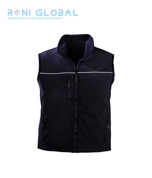 Gilet de travail imperméable Softshell micro polaire, en polyester et élasthanne 4 poches - YANG REFLECT COVERGUARD