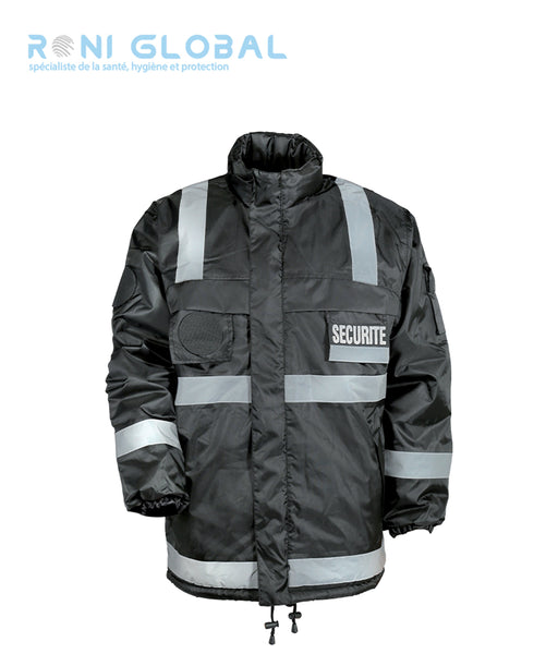 Veste de sécurité coupe-vent et imperméable avec bandes rétroréfléchissantes, polaire en polyester 11 poches - COUPE-VENT SECURITE REFLECHISSANT CITYGUARD