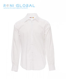 Chemise de travail homme manches longues, coupe slim, stretch en coton, polyester et élasthanne - IMAGE PAYPER