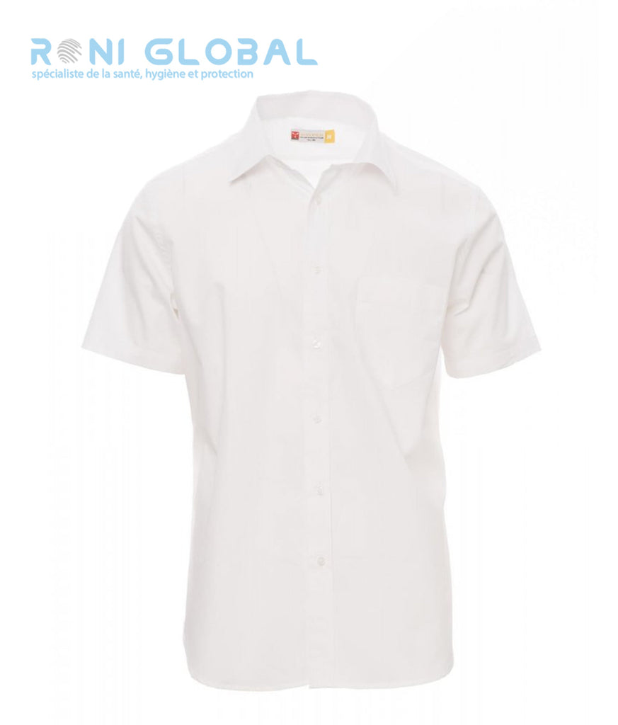 Chemise de travail homme manches courtes, coupe droite en coton 1 poche- SPRING PAYPER