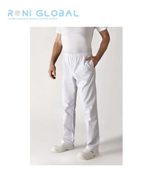 Pantalon de cuisine unisexe taille élastiquée en coton/polyester 2 poches - UMINI ROBUR