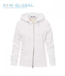 Sweat de travail femme avec capuche, coupe droite en coton et polyester 3 poches - LONDON LADY PAYPER