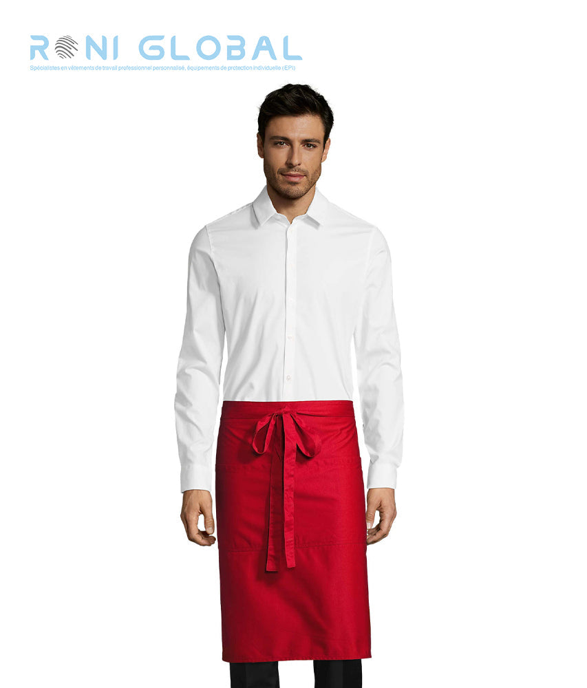 Tablier de service en coton/polyester 2 poches - GREENWICH SOL'S