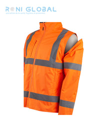 Veste de sécurité 2en1 haute visibilité, anti-froid en polyester enduit polyuréthane CLASS 3 - KAZAN COVERGUARD
