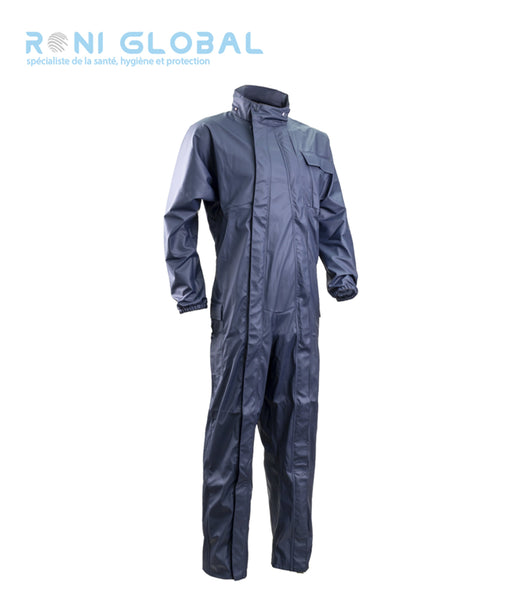 Combinaison de travail marine coupe-vent anti-pluie en polyester enduit polyuréthane - PU COVERALL COVERGUARD