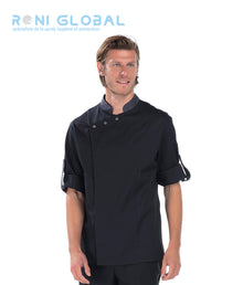 Veste de cuisine homme manches longues transformables en coton/polyester 2 poches - FABIO REMI CONFECTION