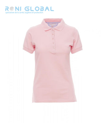 Polo de travail femme manches courtes, coupe droite en coton - GLAMOUR PAYPER