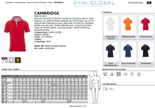 Polo de travail homme manches courtes, coupe droite en coton - CAMBRIDGE PAYPER