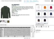 Polo de travail homme manches longues, coupe droite en coton - FLORENCE PAYPER