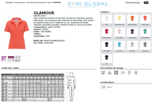 Polo de travail femme manches courtes, coupe droite en coton - GLAMOUR PAYPER