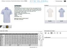 Chemise de travail homme manches courtes, coupe droite en coton 1 poche- SPRING PAYPER