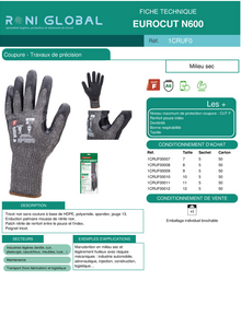 Gants EUROCUT N600 (5 pièces)
