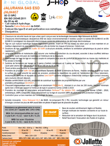 Chaussure montante de sécurité antidérapant, antistatique et anti-froid en cuir/textile avec embout de sécurité S3 CI SRC ESD - JALURANIA JALLATTE