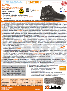 Chaussure montante de sécurité antidérapant, antistatique, anti-froid et anti-fatigue en cuir/textile avec embout de sécurité S3 CI SRC ESD - JALPULSE JALLATTE