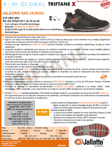 Chaussure basse de sécurité antidérapant et anti-chaleur en cuir/textile avec embout de sécurité S1P HRO SRC - JALDORIS JALLATTE